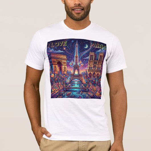 IK HOU VAN PARIS ONTWERP  T-SHIRT (Voorkant)