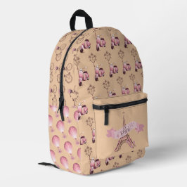 Ik hou van Paris Print Cut Sew Rugzak