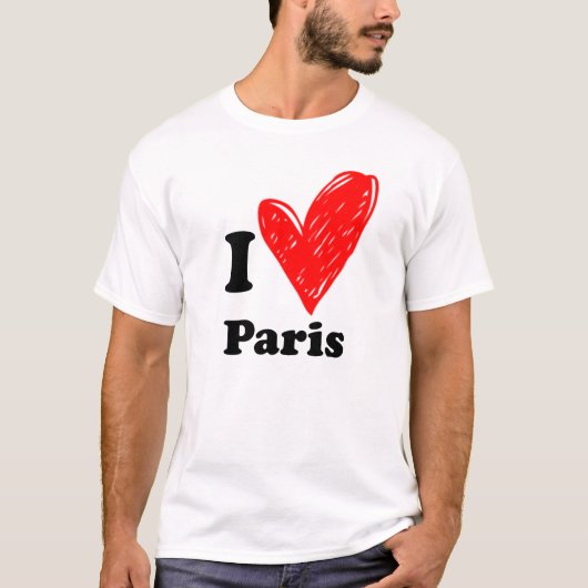 Ik hou van Paris T Shirt (Voorkant)