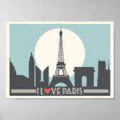 Ik hou van Paris Vintage poster (Voorkant)