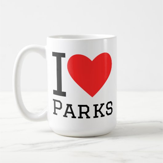 Ik hou van parken koffiemok (Links)