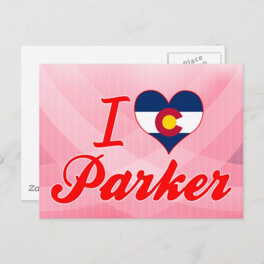 Ik hou van Parker, Colorado Briefkaart (Voorkant / Achterkant)