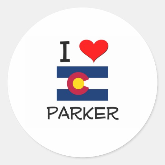 Ik hou van PARKER Colorado Ronde Sticker (Voorkant)