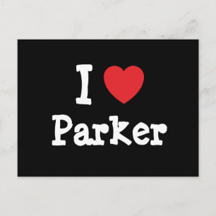 Ik hou van Parker-hartaangepaste gepersonaliseerde Briefkaart
