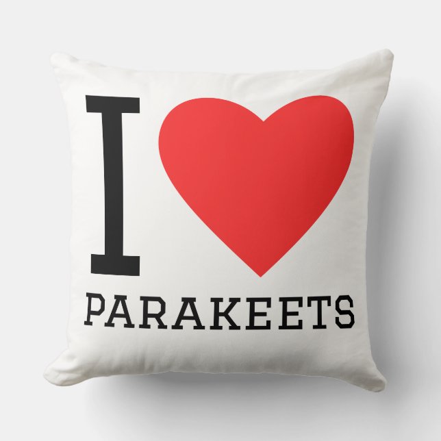 Ik hou van parkieten kussen (Voorkant)