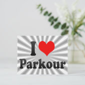 Ik hou van Parkour Briefkaart (Staand voorkant)
