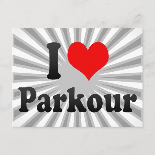 Ik hou van Parkour Briefkaart (Voorkant)