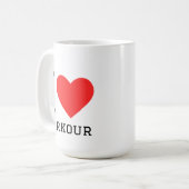 Ik hou van parkour koffiemok (Voorkant links)
