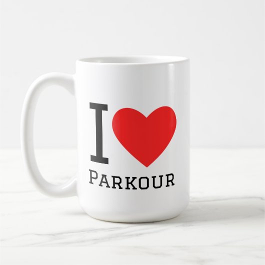 Ik hou van parkour koffiemok (Links)