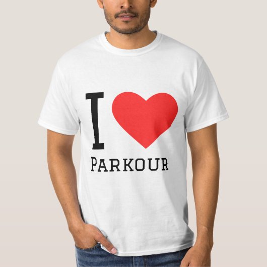 Ik hou van parkour t-shirt (Voorkant)