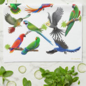Ik hou van Parrots Kitchen Towel Theedoek (Gevouwen)