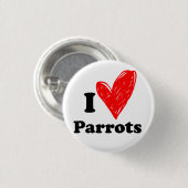 Ik hou van Parrots Ronde Button 3,2 Cm (Voorkant /achterkant)