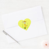 Ik hou van Pasen Hart Sticker (Envelop)