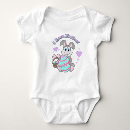 Ik hou van Pasen! Paasbunny Romper (Voorkant)