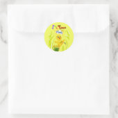 Ik hou van Pasen Ronde Sticker (Tas)