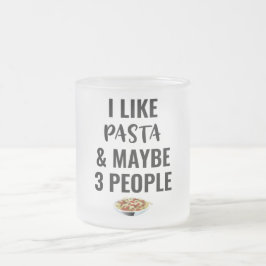 Ik hou van pasta en misschien 3 mensen matglas koffiemok