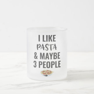 Ik hou van pasta en misschien 3 mensen matglas koffiemok