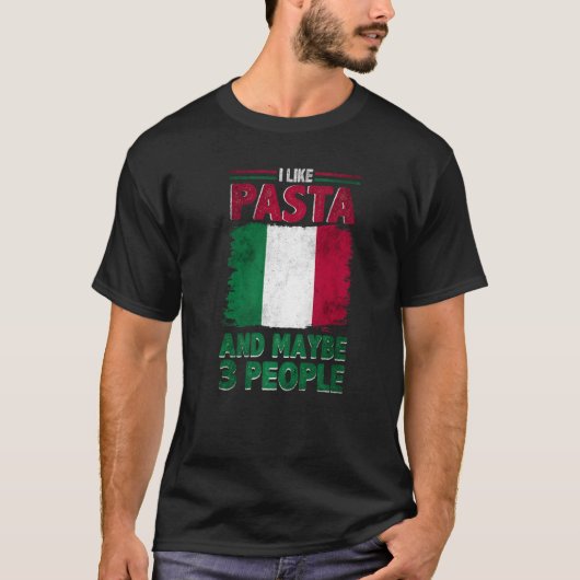 Ik hou van Pasta Italië Italiaanse Cultuur Italië T-shirt (Voorkant)