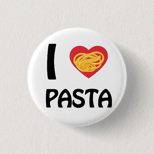 Ik hou van Pasta Ronde Button 3,2 Cm (Voorkant)