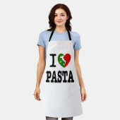 Ik hou van Pasta Schort (Gedragen)