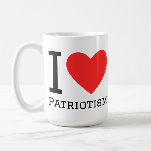 Ik hou van patriottisme koffiemok (Links)