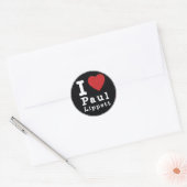 Ik hou van Paul Lippett ronde Sticker (Envelop)