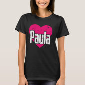 Ik hou van Paula Schattigee voornaam I Heart Paula T-shirt (Voorkant)