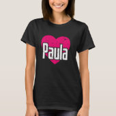 Ik hou van Paula Schattigee voornaam I Heart Paula T-shirt (Voorkant)