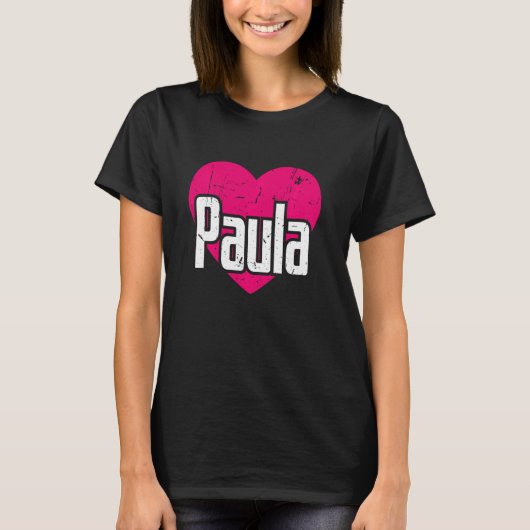 Ik hou van Paula Schattigee voornaam I Heart Paula T-shirt (Voorkant)