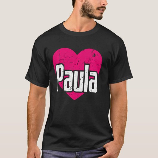 Ik hou van Paula Schattigee voornaam I Heart Paula T-shirt (Voorkant)