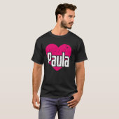 Ik hou van Paula Schattigee voornaam I Heart Paula T-shirt (Voorkant volledig)
