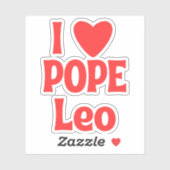 Ik hou van paus Leo, de eerste historische Amerika Sticker (Vel)
