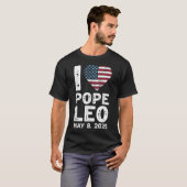 Ik hou van paus Leo T-shirt (Voorkant volledig)
