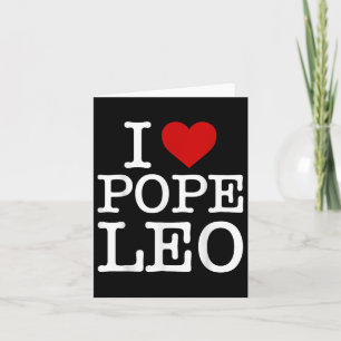 Ik hou van paus Leo XIV Retro Vintage Ik hou van h Kaart