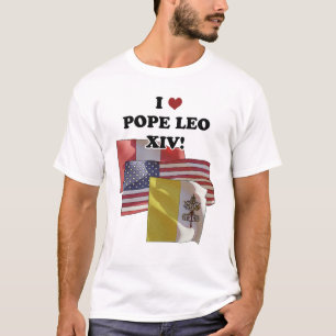 Ik hou van paus Leo XIV! (Versie II) T-shirt