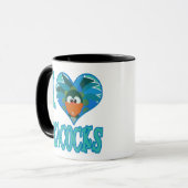 Ik hou van pauwen mok (Voorkant links)