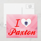Ik hou van Paxton, Massachusetts Briefkaart (Voorkant / Achterkant)