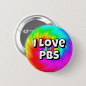 Ik hou van PBS (Je kan de woorden veranderen) Ronde Button 5,7 Cm (Voorkant /achterkant)