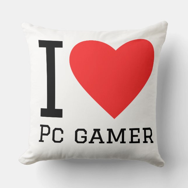 Ik hou van pc-gamer kussen (Voorkant)