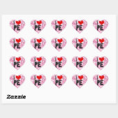 Ik hou van PE Hart Sticker (Vel)