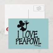 Ik hou van Peafowl silhouet Briefkaart (Voorkant / Achterkant)