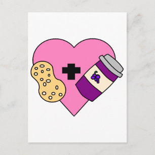 Ik hou van Peanut Butter en Jelly Briefkaart