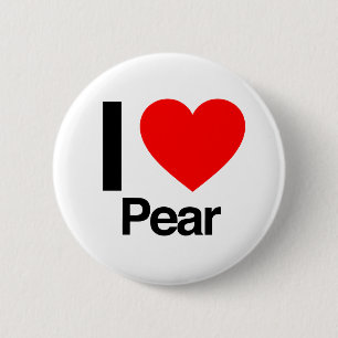 ik hou van pear ronde button 5,7 cm