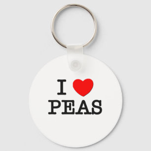 Ik hou van PEAS ( eten ) Sleutelhanger