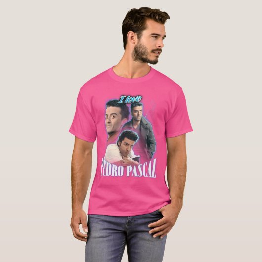 Ik hou van Pedro Pascal Oscar Isaac Style T-shirt (Voorkant volledig)
