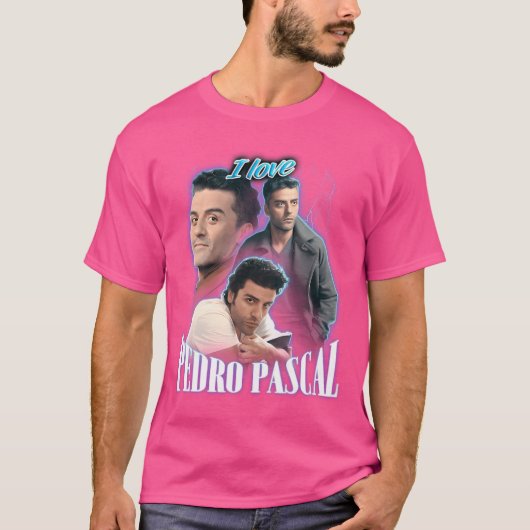  Ik hou van Pedro Pascal Oscar Isaac Style T-shirt (Voorkant)