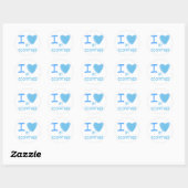 Ik hou van peetoom ronde sticker (Vel)