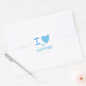 Ik hou van peetoom ronde sticker (Envelop)