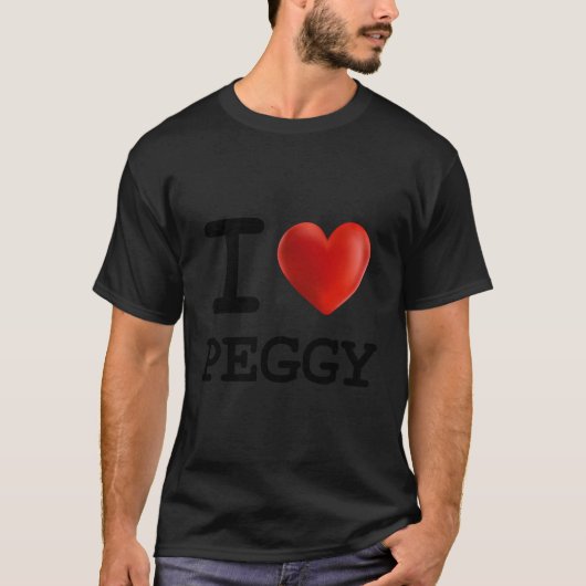 Ik hou van Peggy zijn naam T-shirt (Voorkant)
