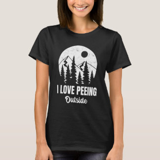 Ik hou van Peing buiten Camping Hiking T-shirt
